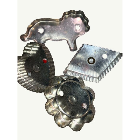 Vintage Metal & Wood Cookie Cutter Set With Fun Shapes - Picture 9 of 15